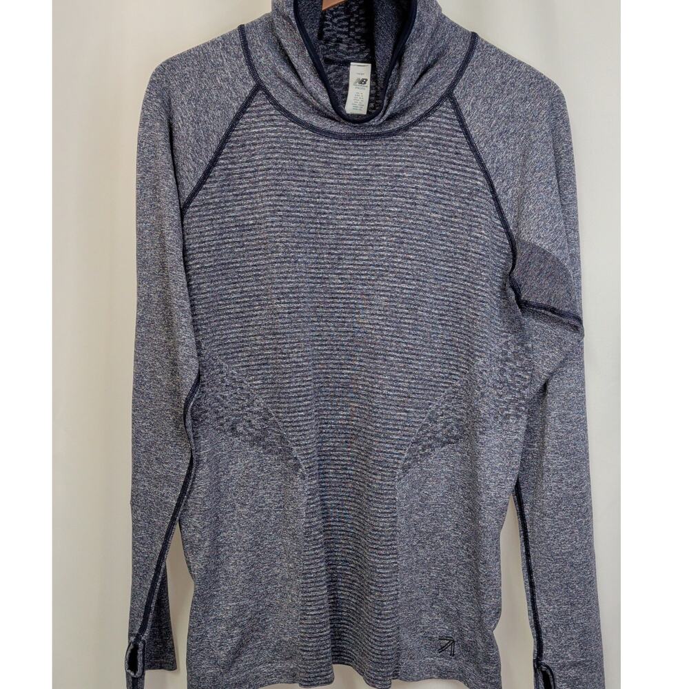 New Balance Blue & Gray Long Sleeve Technical Running Hoodie Men’s XL